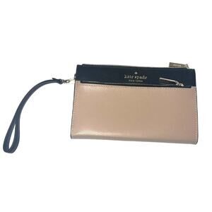 NWOT Kate Spade Staci Medium Wristlet Two Tone Saffiano Leather Style # K6122